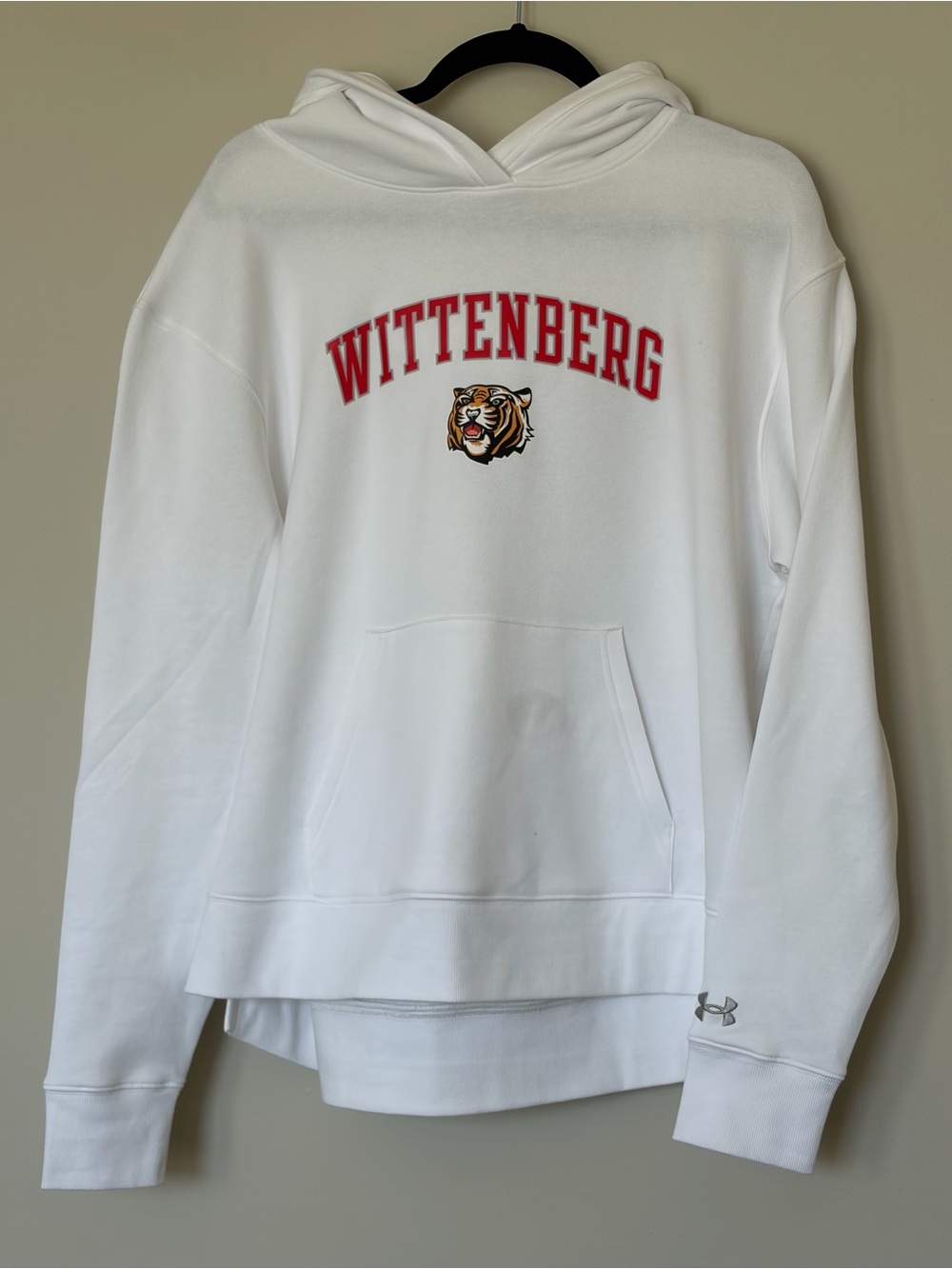 NWOT Under Armour White Wittenberg Tiger Pullover Hoodie